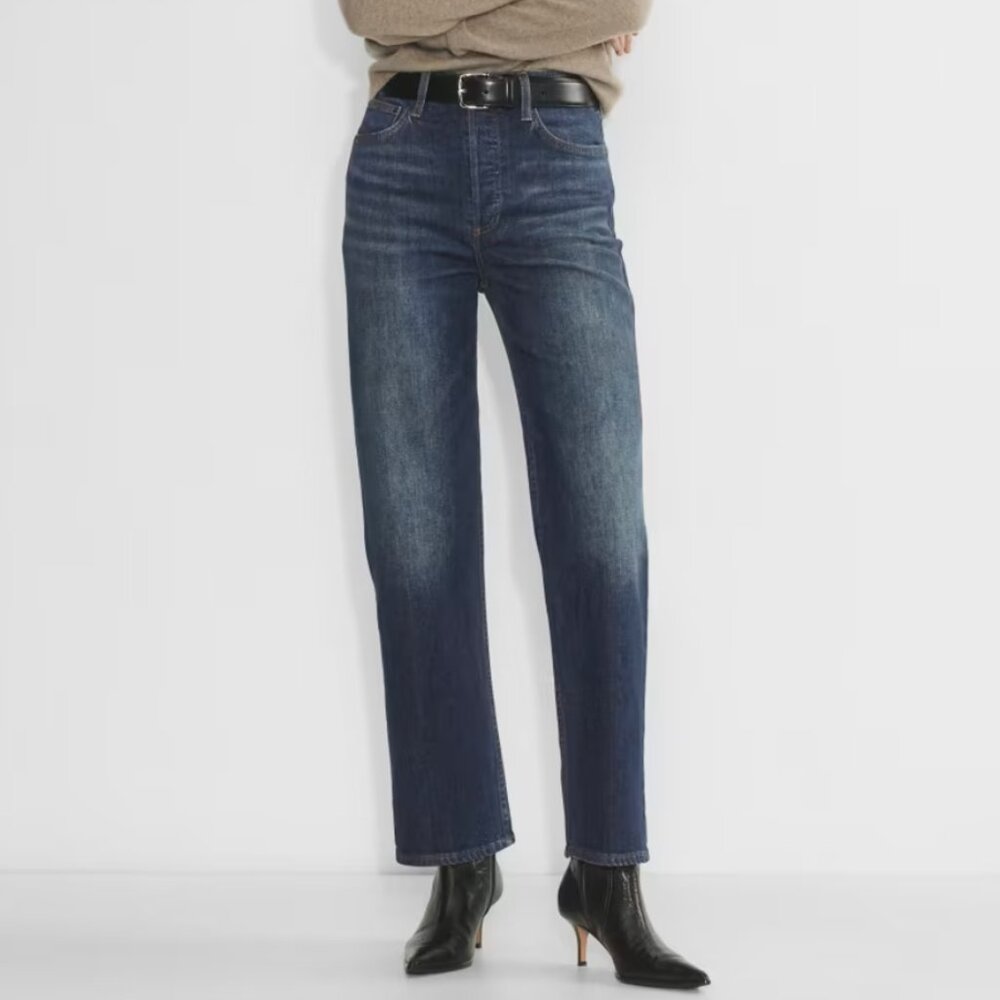 Denim Forum Arlo High Rise Straight Denim Jeans